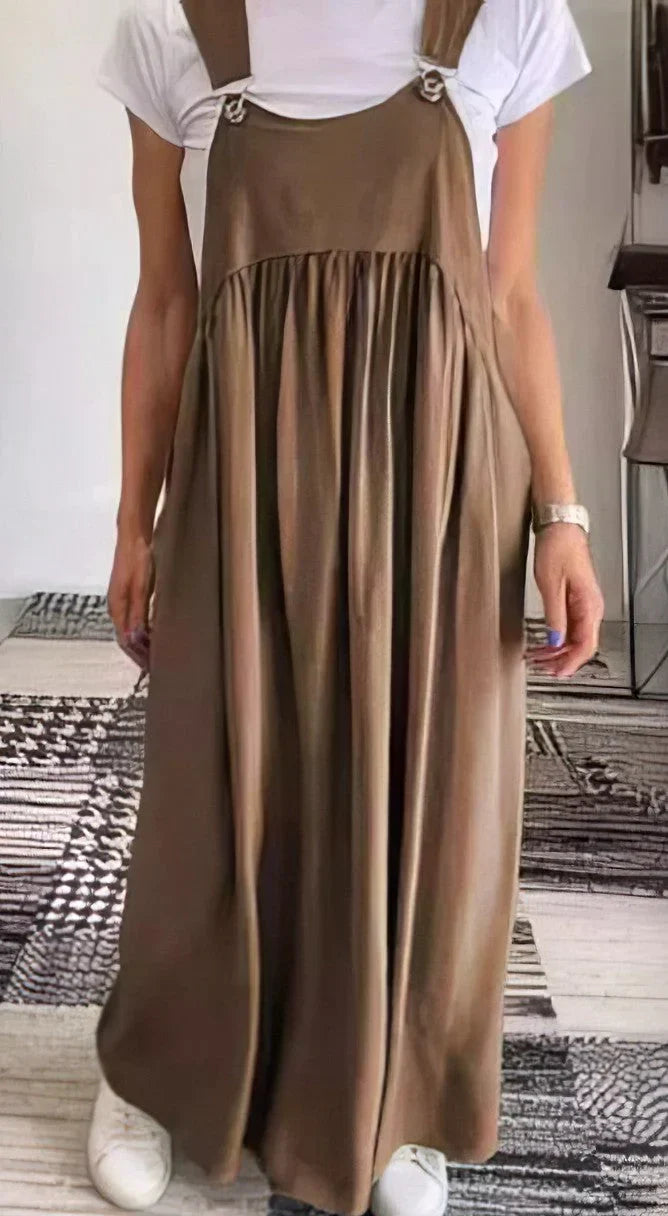 Alice | Vestido casual com alças de cor sólida