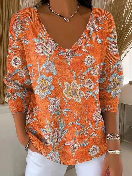 CAMILLE | Pulôver em Tricot com Decote em V