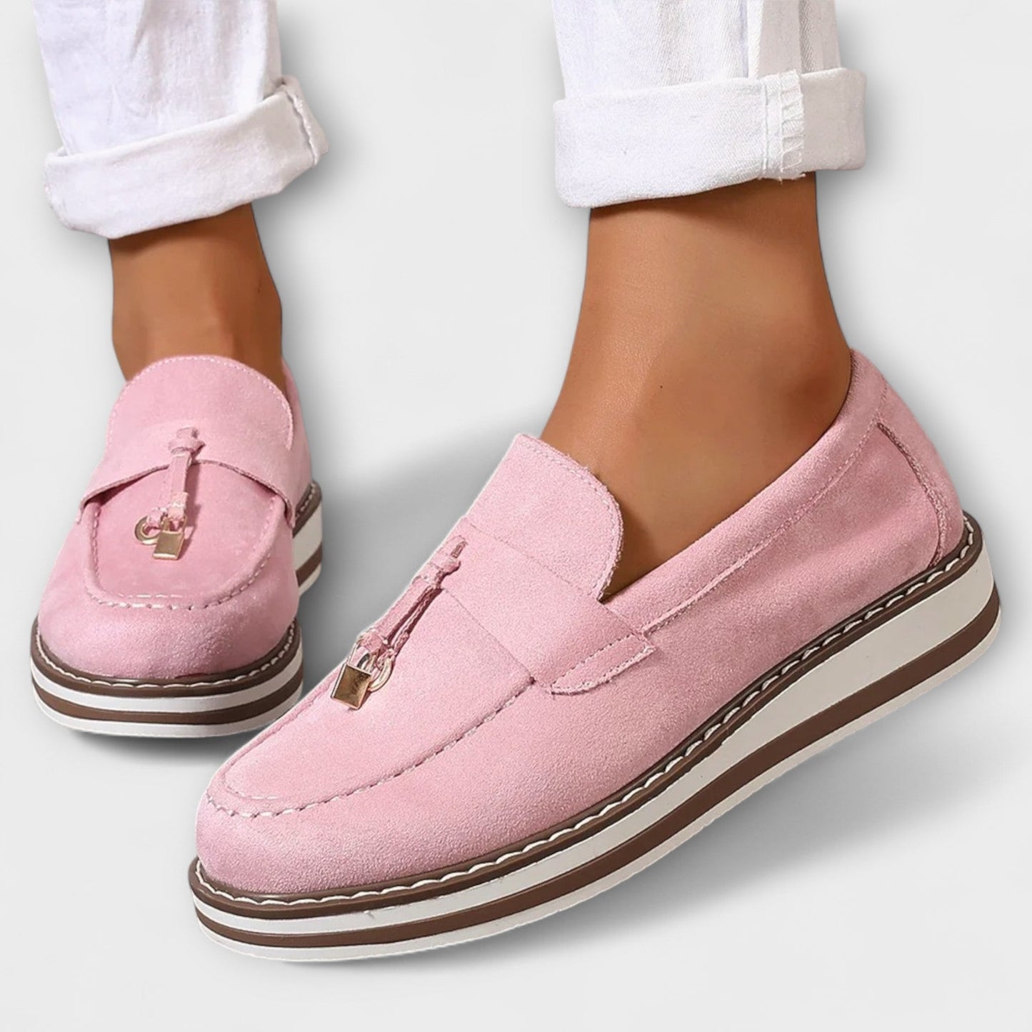 Ines - Mocassins casuais com biqueira redonda
