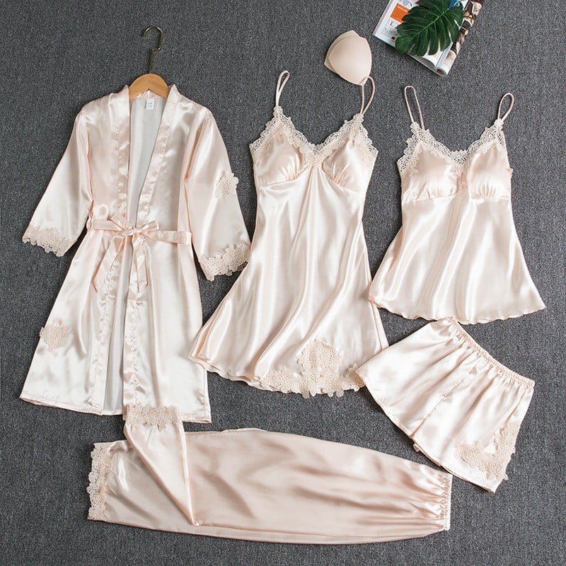 Helene | Conjunto de Pijamas de 5 Peças